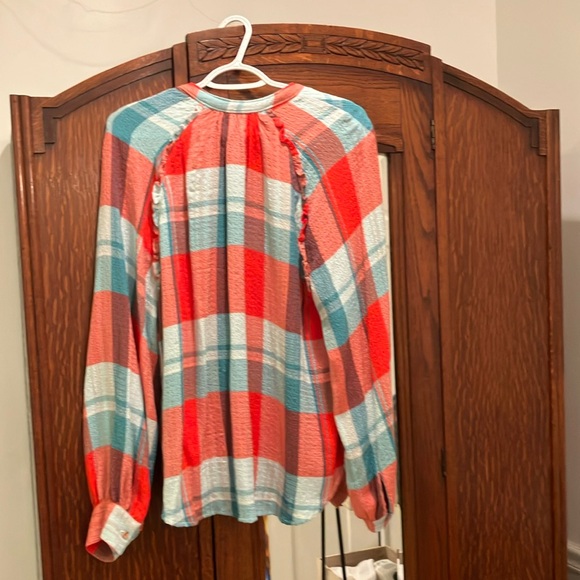 Anthropologie Pilcro size L plaid shirt size L excellent condition - Picture 2 of 3